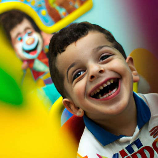 תמונה של ילד מחייך במפגש טיפולי.